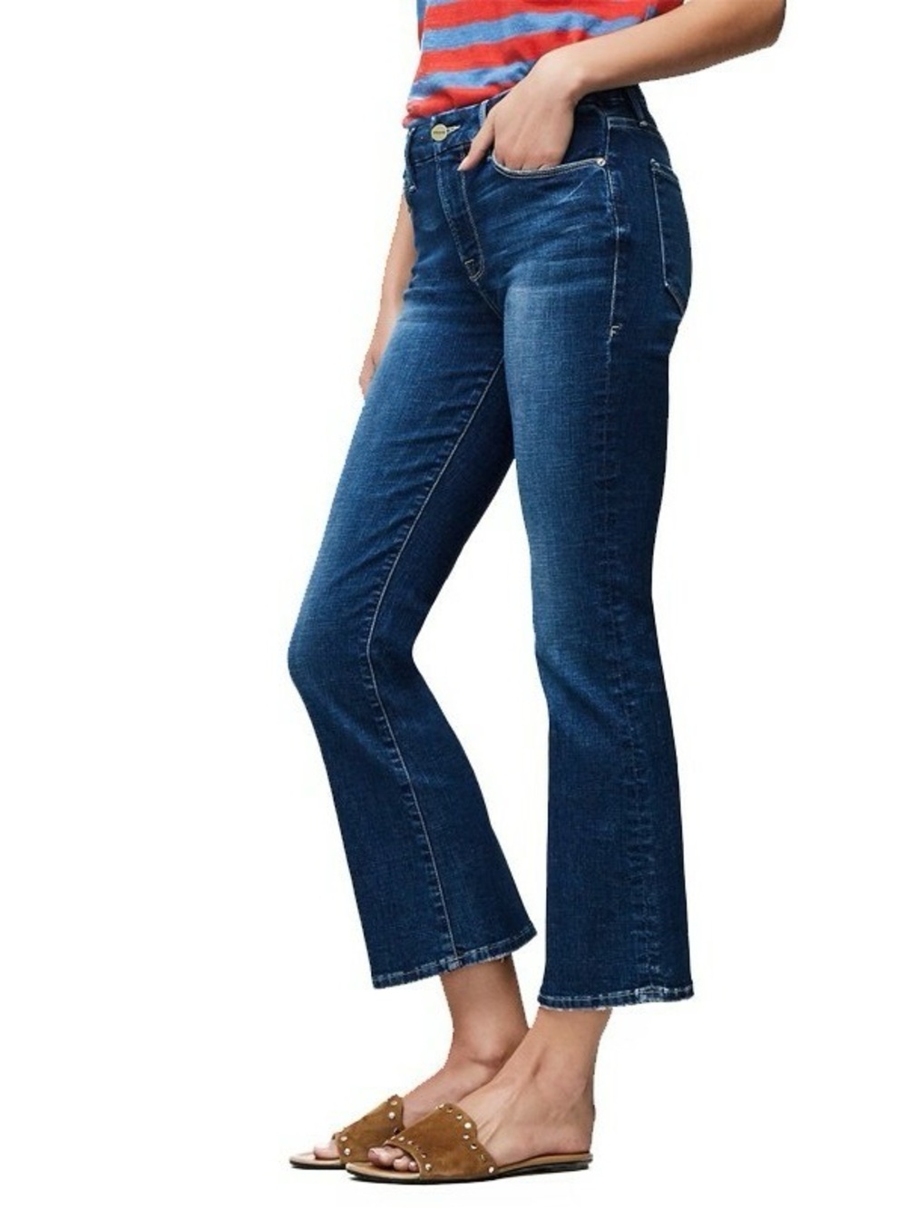 Frame Le Crop Mini Boot Jeans 29 Bagmore Wash Size 29